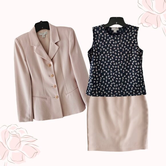 Petite Sophisticate Vintage Pencil Suit Skirt | NWT | 2P | Powder Pink - Picture 7 of 16